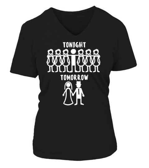 Bride Groom Party Bachelor Bachelorette Marriage Women's V-Neck T-shirt