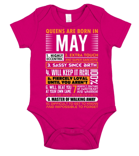 Queens are born in may Short Sleeve Baby One-Piece