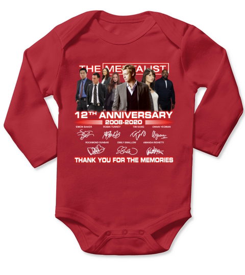 The Mentalist 12th anniversary thank you for the memories signatures Long Sleeve Baby One-Piece