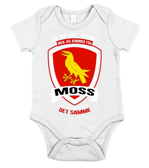 Jeg er ikke perfekt men jeg kommer fra Mos og diet er nesten Short Sleeve Baby One-Piece