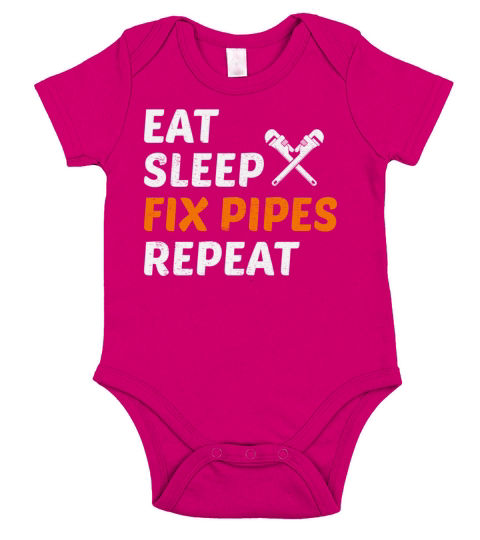 Plumber Plumbing Craftsman Pipefitter Funny Joke Short Sleeve Baby One-Piece