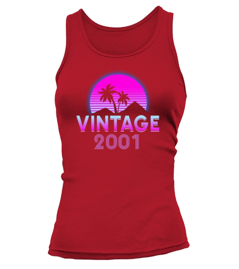 Retrowave Vintage 2001 Birthday Gift Idea Women's Tank Top