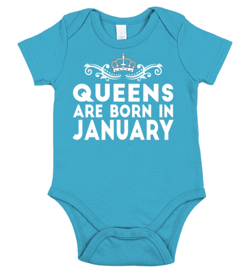 QUEENS ARE BORN IN JANUARY Short Sleeve Baby One-Piece
