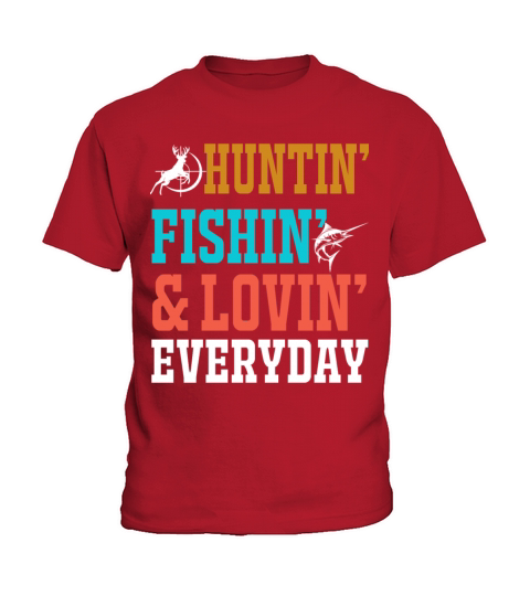 Hunting Fishing Loving Daily Sports Hobby Rod Kids T-Shirt