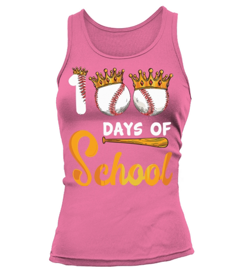 Happy 100th Day 100 Days School Baseball Teacher Women's Tank Top
