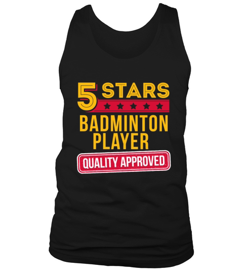 5 Stars Badminton Player Funny Racquet Sport Gift Tank Top Unisex