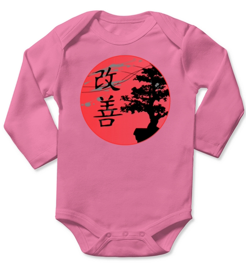 Kaizen Continual Improvement Japanese Design Long Sleeve Baby One-Piece