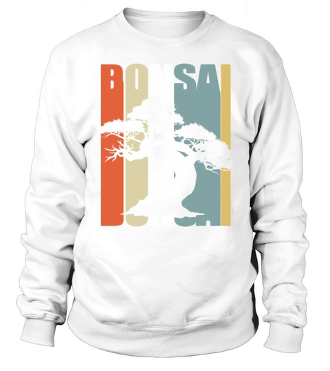 Bonsai Tree Vintage Retro Colorful Japanese Garden Men's Sweatshirt