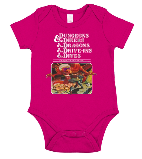 Dungeons Diners Dragon Driver-ins Dives Escape From Flavortown shirt Short Sleeve Baby One-Piece