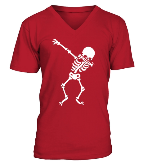 Dabbing Skeleton Men's V-Neck T-shirt