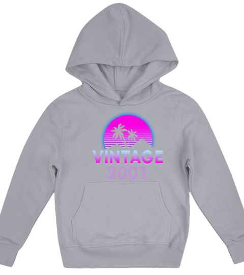 Retrowave Vintage 2001 Birthday Gift Idea Kids Hoodie