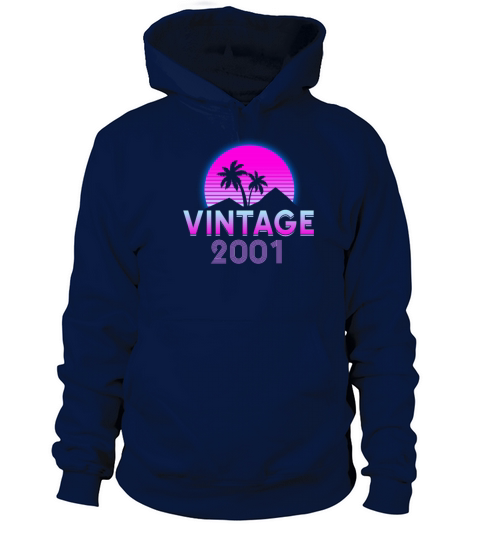 Retrowave Vintage 2001 Birthday Gift Idea Women's Hoodie