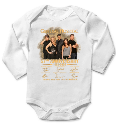 General Hospital 57th anniversary 1963 2020 thank you for the memories Long Sleeve Baby One-Piece