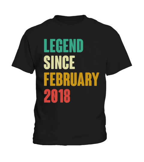 February 2018 4th Birthday 4 Years Old Bday Gift Kids T-Shirt