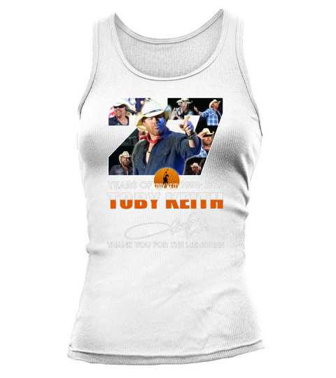 27 Years Of Toby Keith 1993 2020 Thank You For The Memories Signature Tank top Woman