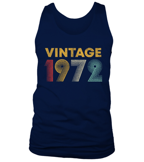 48th Birthday Gift Vintage 1972 T-Shirt Men Women Men's Tank Top