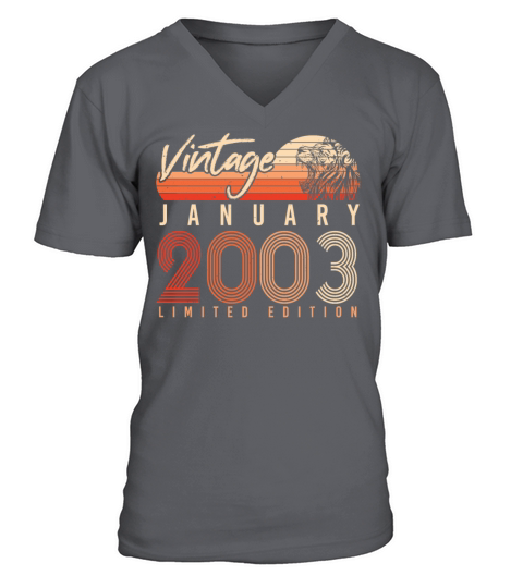 2003 January Gift Idea Retro Men's V-Neck T-shirt