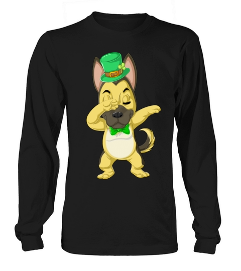 dabbing german shepherd st patricks day Women's Long Sleeve