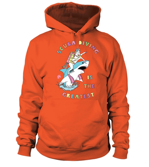 Scuba Diving Is The Greatest Unicorn Riding Shark Women's Hoodie