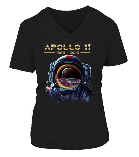 Apollo 11 Astronaut with Earth Reflection Moon Landing 1969 shirt V-neck T-Shirt Woman