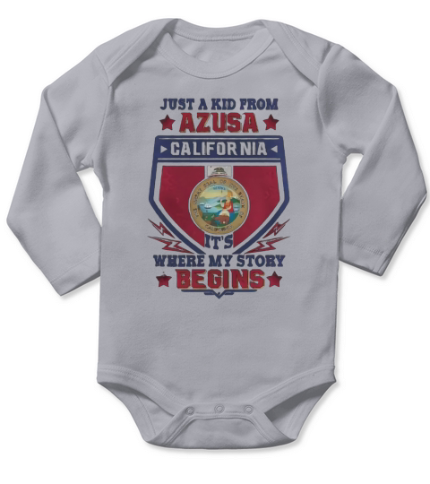 Azusa California Long Sleeve Baby One-Piece