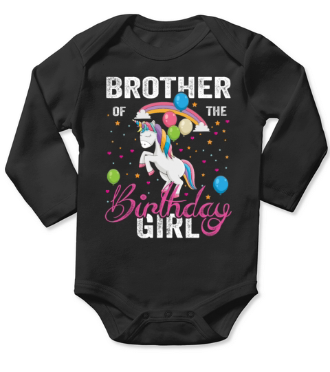 Brother of the Birthday Girl Unique Shirts Limite Long Sleeve Baby One-Piece