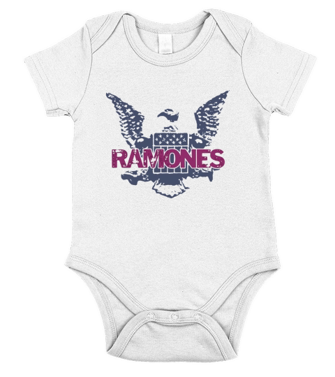 Ramones Purple Eagle Short Sleeve Baby One-Piece