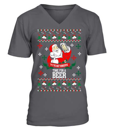 Its the Most Wonderful Time For A Beer Ugly Chris Men's V-Neck T-shirt