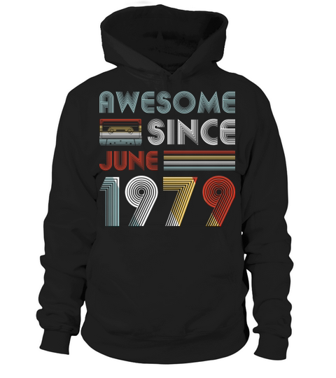 Vintage Awesome Since June 1979 40th Birthday Men's Hoodie