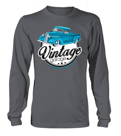 Vintage Garage Blue Classic Trucks Long sleeved Unisex