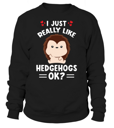 Hedgehog Saying I Like Hedgehogs Okay Women's Sweatshirt