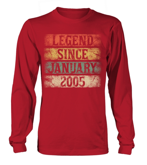 Legend Since January 2005 16th Birthday Gifts Men's Long Sleeve