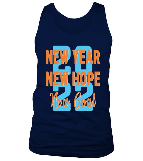 New Year 2022 Hope And Goal Typography Men's Tank Top