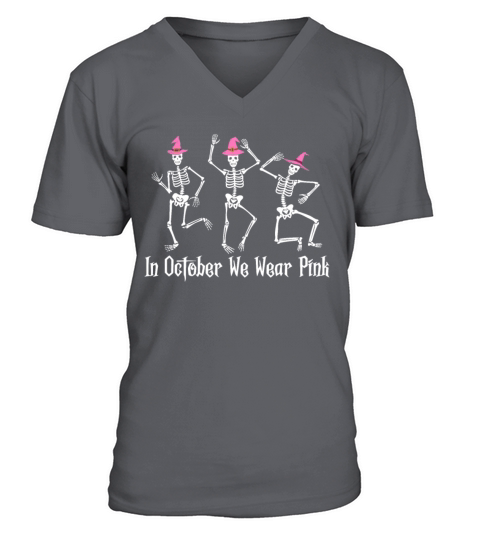Breast Cancer Halloween October Pink Men's V-Neck T-shirt