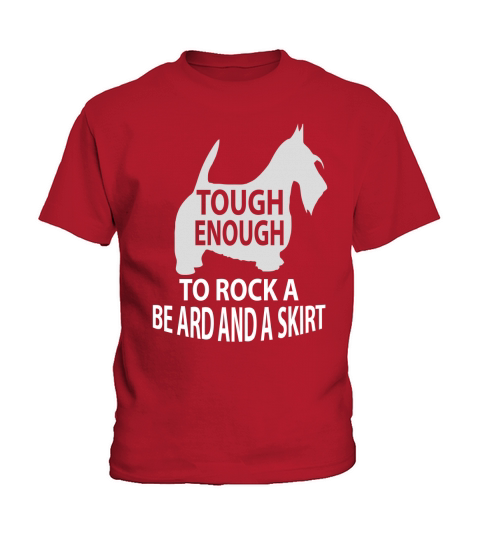tough enough to rock a beard and a skirt Kids T-Shirt