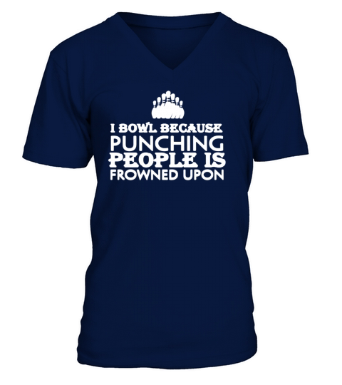 Bowling Tee Shirt Men's V-Neck T-shirt