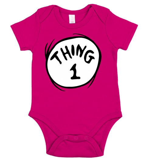 Dr Seuss Thing 1 Short Sleeve Baby One-Piece