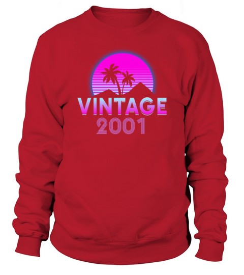 Retrowave Vintage 2001 Birthday Gift Idea Men's Sweatshirt