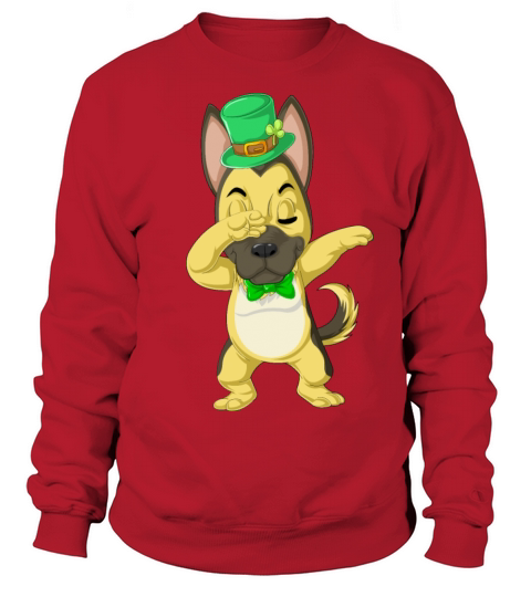 dabbing german shepherd st patricks day Men's Sweatshirt