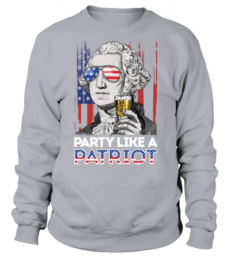 George Washington Party Like A Patriot 4th of Women's Sweatshirt