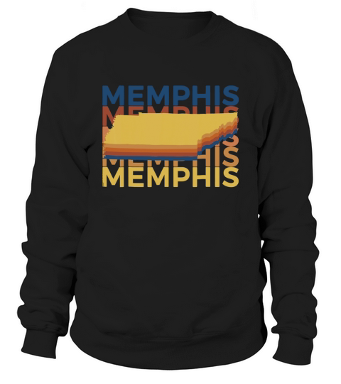 Memphis Tennessee   Vintage TN Repeat Sweatshirt Unisex