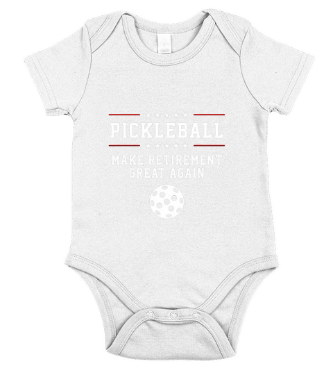 pickleball make retirement great again Short Sleeve Baby One-Piece