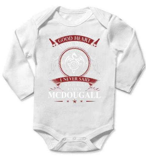 MCDOUGALL Good Heart Name Shirts Long Sleeve Baby One-Piece
