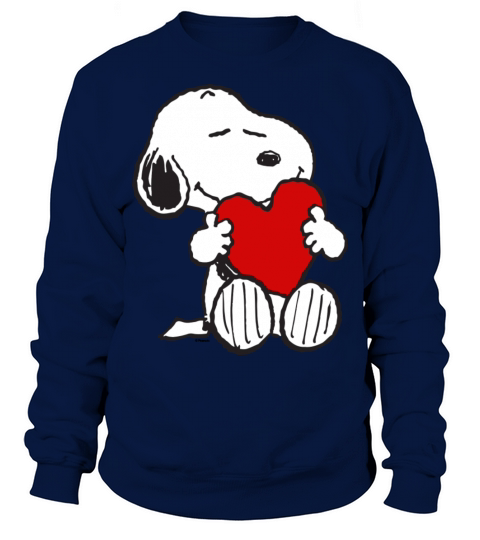 Peanuts Valentine Snoopy Hugging Heart Gift Tee Men's Sweatshirt