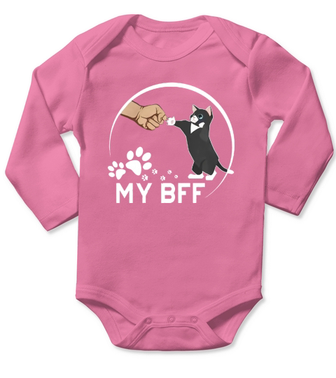 Cat My BFF Long Sleeve Baby One-Piece