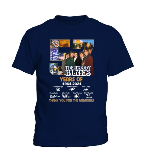 57 Years Of The Moody Blues Thank You For The Memories Kids T-Shirt