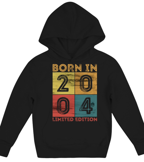 18th Birthday Born In 2004 Limited Edition Vintage Kids Hoodie