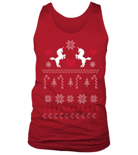 Ugly Christmas Sweater Unicorn Shirt Men's Tank Top