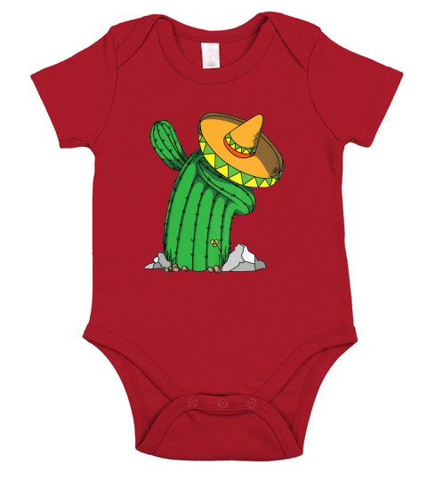 Dabbing Mexican Cactus Cinco De Mayo Mexico Short Sleeve Baby One-Piece