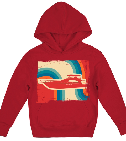 Sailing boat sailboat captain sea yacht retro sail Kids Hoodie